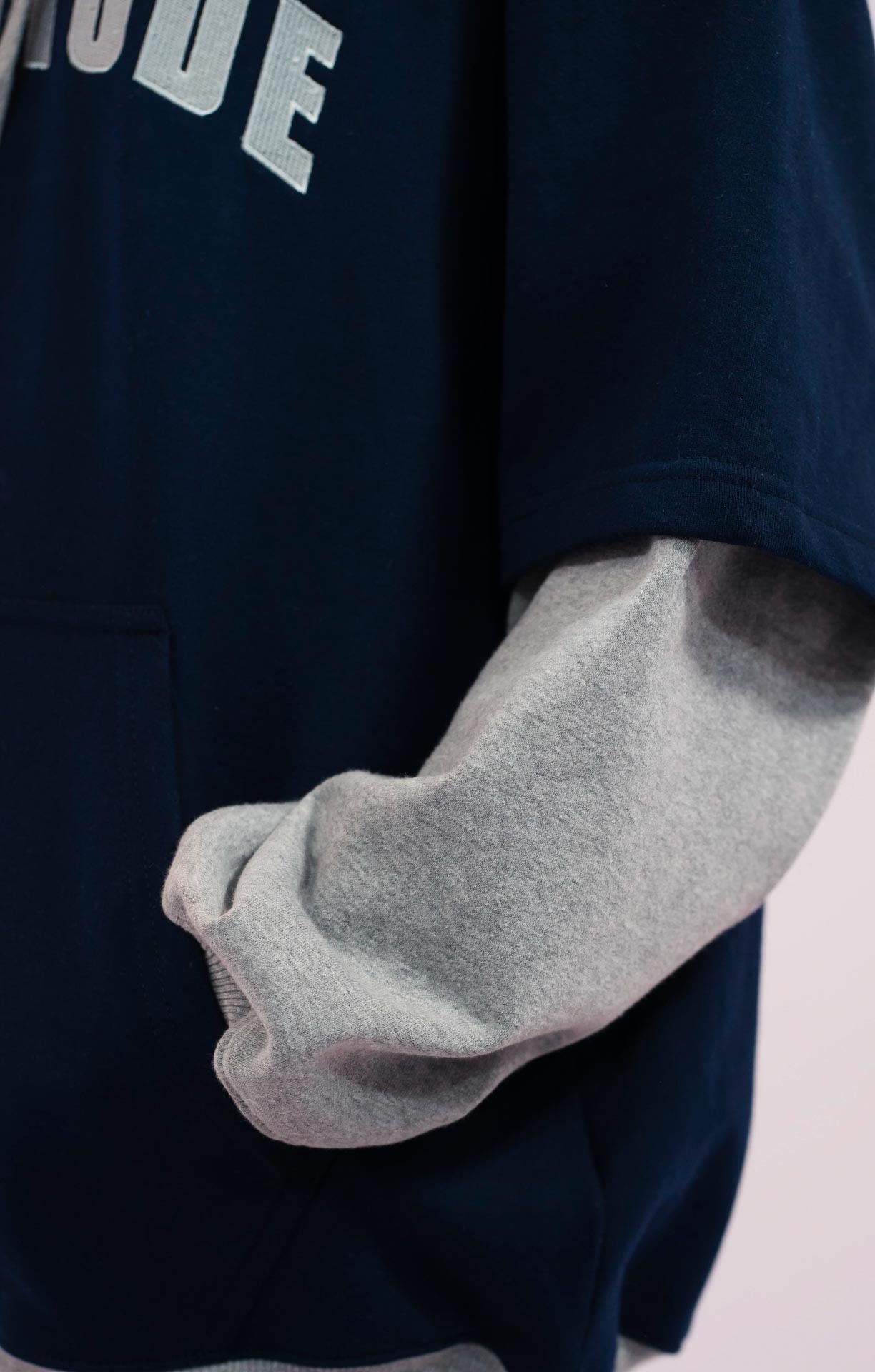 Blue Gratitude Embroidered 2 Color Hoodie